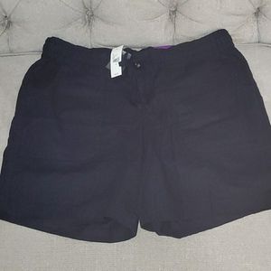 Lane Bryant Black Linen Tie Waist Shorts